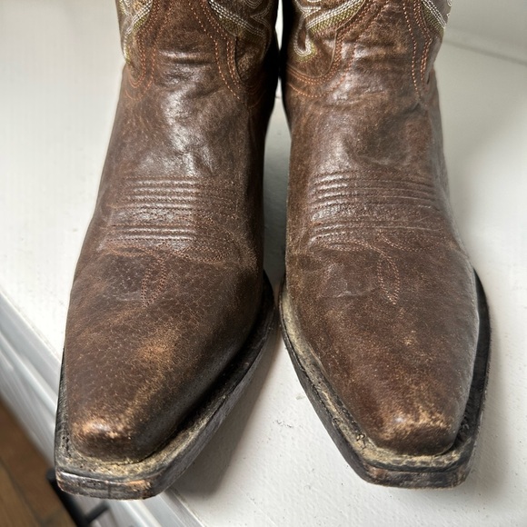 J.B. Dillon Women’s 9B Brown Cowboy Boots Classic Western Leather Made in Mexico - Picture 3 of 9